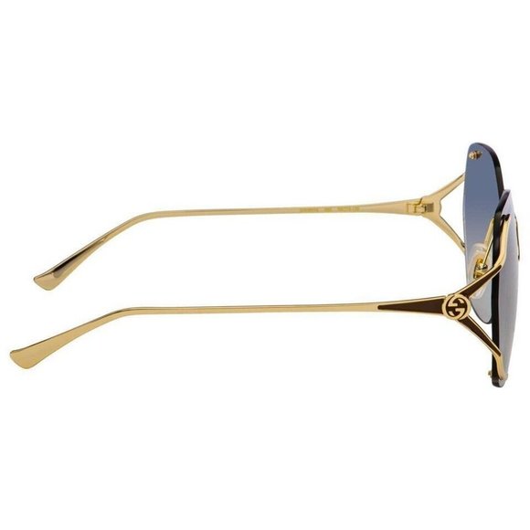 Gucci GG0651S Butterfly Rim-Less Grey Gradient Women Sunglasses - Picture 4 of 5